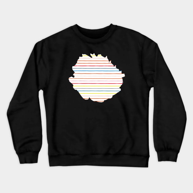 Marker Summer Stripes Crewneck Sweatshirt by ninoladesign